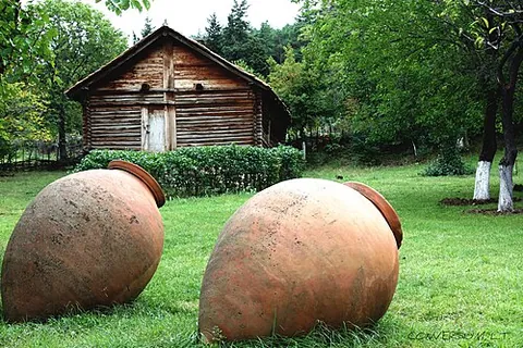 kvevri: a large earthenware vessel originally from Georgia, used for the fermentation and storage of wine,...