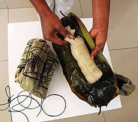 kwanga: a type of Congolese pap made from manioc