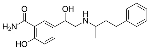 labetalol: a drug that acts as an alpha- and beta-blocker, used in the treatment of hypertension