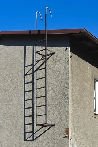 ladder: a frame, usually portable, of wood, metal, or rope, used for ascent and descent, consisting of two...
