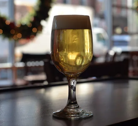 lager: a type of beer, brewed using a bottom-fermenting yeast