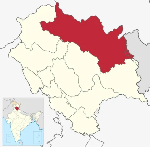 lahaul and spiti district: one of the three districts in the Chamba Division of the Himachal Pradesh in the Republic of India