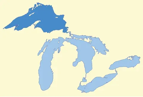 lake superior: a lake in Canada and the United States: the largest of the Great Lakes, the largest freshwater lake...
