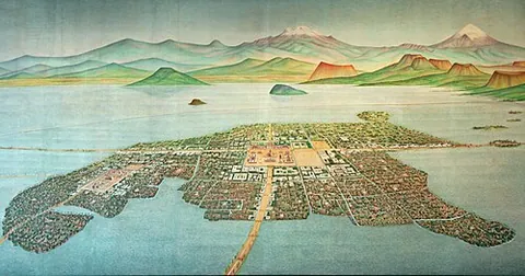 lake texcoco: a natural lake in Mexico that existed within the Anahuac or Valley of Mexico