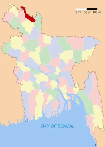 lalmonirhat district: one of the eight districts in the Rangpur Division of Bangladesh