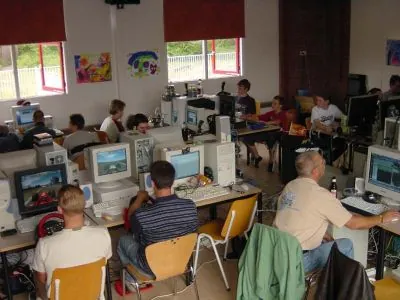 lan party: a social event based around a LAN (local area network) where participants engage in computer...