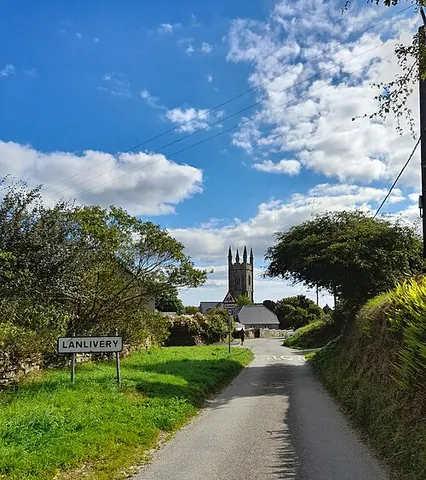 lanlivery: a civil parish and small village west of Lostwithiel, Cornwall, England (OS grid ref SX0759)