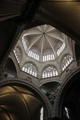 lantern tower: a tower with a series of openings, built over the junction of the nave and transept of a cruciform...