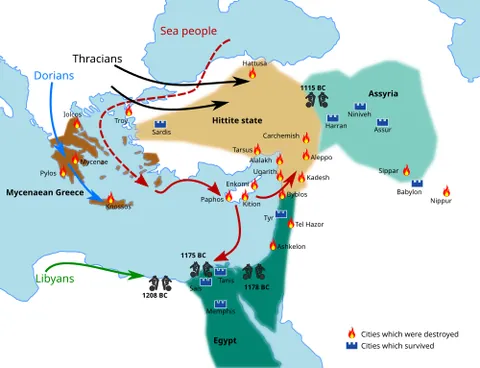 late bronze age collapse: a transition in the Aegean Region, Southwestern Asia and the Eastern Mediterranean from the Late...