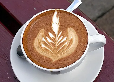 latte art: an image formed by pouring hot milk on the surface of a cup of coffee