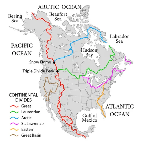laurentian divide: a continental divide in North America separating the drainage basin of the Arctic Ocean from that...