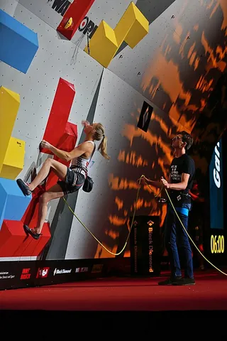 lead climber: one who climbs with the use of anchors
