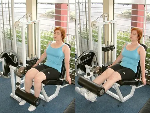 leg extension: an exercise performed on a machine while seated. The quadriceps (thigh muscles) are exerted to...