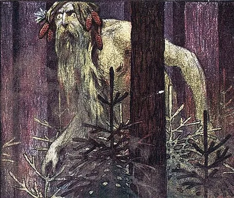 leshy: a male woodland spirit in Slavic mythology who protects wild animals and forests