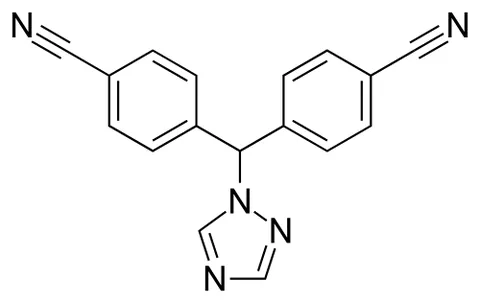 letrozole: a nonsteroidal aromatase inhibitor C₁₇H₁₁N₅ (trademark Femara) that is administered orally to treat...