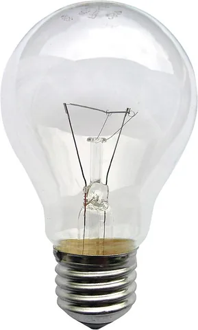 light bulb: an evacuated glass bulb containing a metal filament which is heated by electrical resistance to...