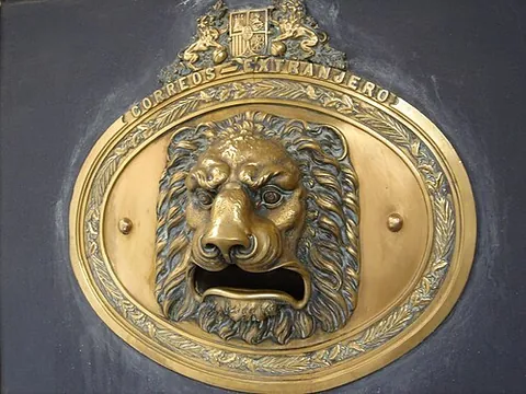 lion mask: a motif of a lion's face, used since antiquity as an emblem of strength, courage and majesty, and...
