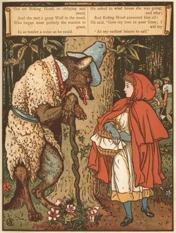 little red riding hood: a traditional fairy tale recounting the story of a young girl who journeys through the forest to...