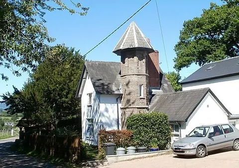 llanhennock: a small village and former community, now merged with Llangybi community, Monmouthshire, Wales (OS...