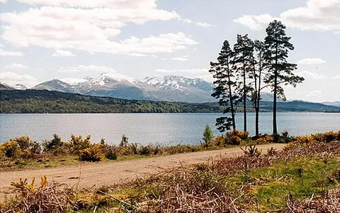 loch lochy: a lake, 9.9 miles long, in the Great Glen, Highland council area, Scotland, the outlet is the River...