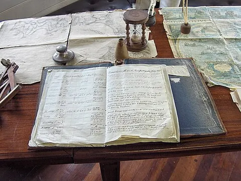 logbook: a book in which measurements of a ship's position are recorded, along with other salient details of...