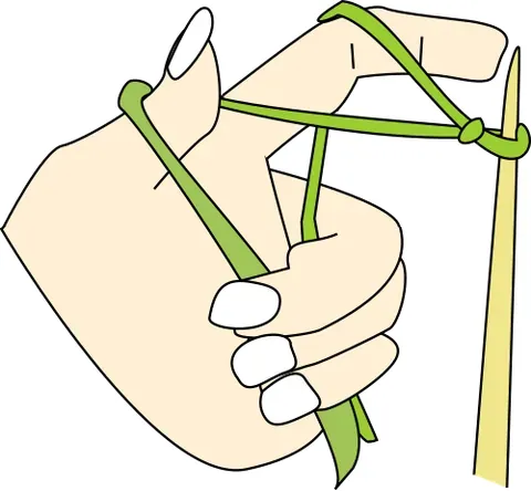 longtail cast-on: a type of cast-on technique involving a long tail of yarn