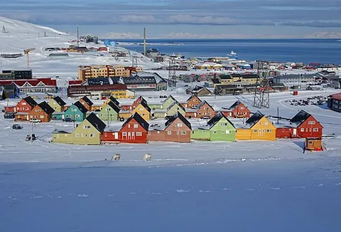 longyearbyen: a port town and capital of Svalbard, Norway