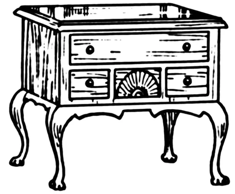 lowboy: a low chest of drawers