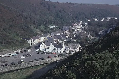 lower solva: a village on Solva Harbour in Solva community, Pembrokeshire, Wales (OS grid ref SM8024)