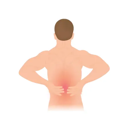 lumbago: backache of the lumbar region or lower back, which can be caused by muscle strain or a slipped disc