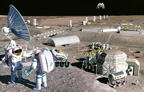 lunar colony: a colony on the Moon