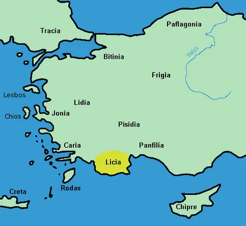 lycia: a historical region in southwestern Asia Minor, in modern-day Turkey