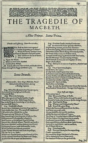 macbeth: a William Shakespeare play, about the Scottish royal family