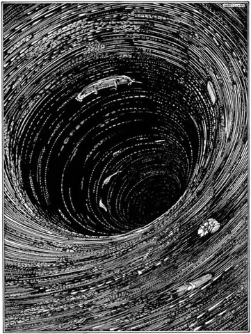 maelstrom: a large and violent whirlpool