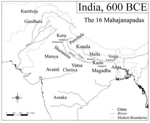 magadha: one of the sixteen Mahajanapadas of ancient India