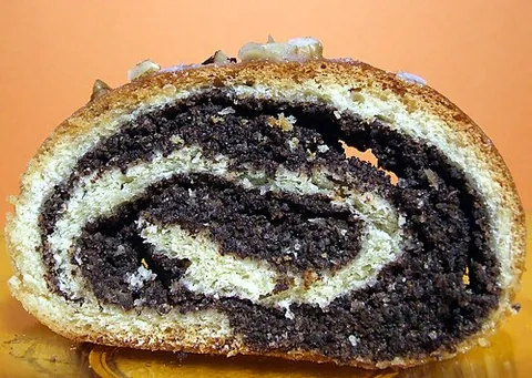 makowiec: a Polish cake (flat or rolled) layered with poppy seed-based paste