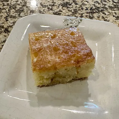 malva pudding: a sweet spongy pudding from South Africa made with apricot jam