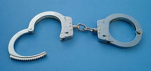 manacle: a shackle for the wrist, usually consisting of a pair of joined rings; a handcuff; (by extension) a...