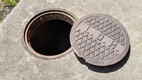 manhole cover: a removable plate used to form the lid over the opening of a manhole