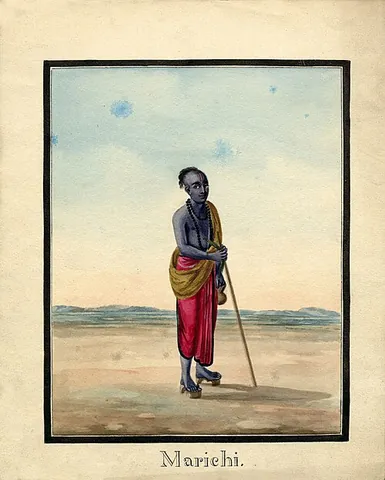 marichi: the eldest of the ten Prajapatis, the father of Kashyap and one of the Saptarishis