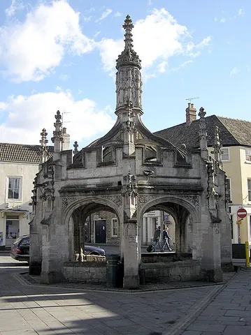 market cross: a traditional structure, such as a stone cross, obelisk or spire, indicating the site of a market...