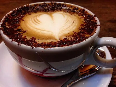 marocchino: a coffee drink made with a shot of espresso, cocoa powder and milk froth