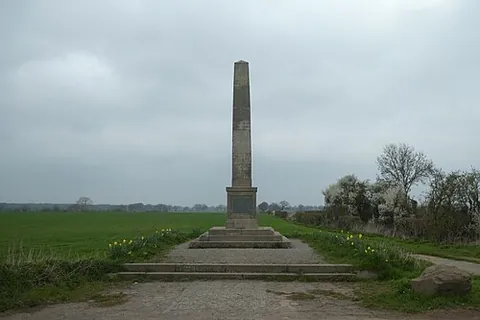 marston moor: a moor near Long Marston, North Yorkshire, England, site of the Battle of Marston Moor (OS grid ref...
