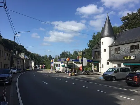 martelange: a municipality and village in Luxembourg province, Belgium; the main road through the village is...