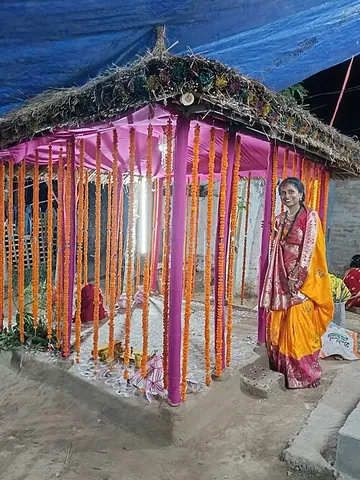 marwa: an open hut used for upanayana and marriage ceremonies in the Mithila region of the Indian...