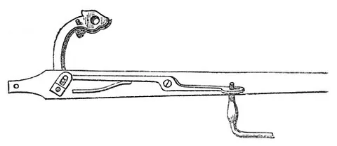 matchlock: early type of firearm, using a smoldering piece of cord to fire the powder in the firing pan