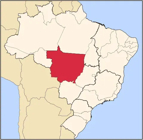 mato grosso: a state of the Center-West Region, Brazil. Capital: Cuiabá