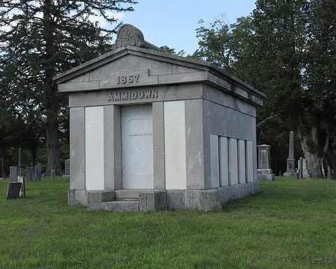 mausoleum: a large stately tomb or a building housing such a tomb or several tombs