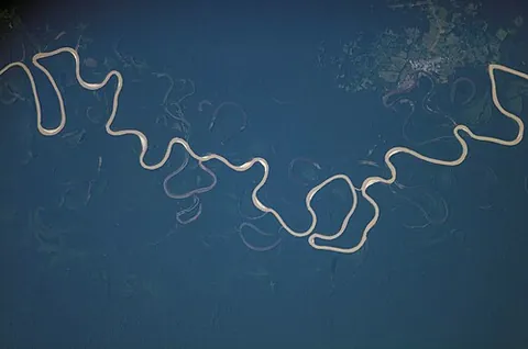 meander: one of the turns of a winding, crooked, or involved course