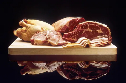 meat: the flesh (muscle tissue) of a killed animal used as food